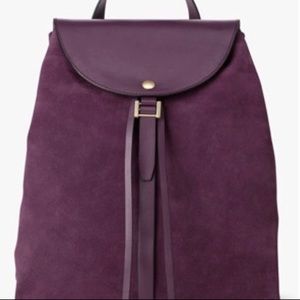 Kate Spade Saturday Purple Suede backpack